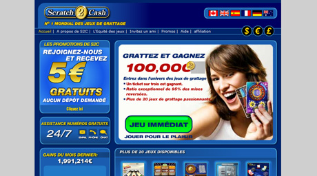 Scratch 2 Cash Jeu de grattage